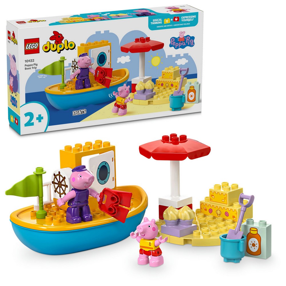 LEGO DUPLO Peppa malac hajókirándulása 10432 doboza es tartalma