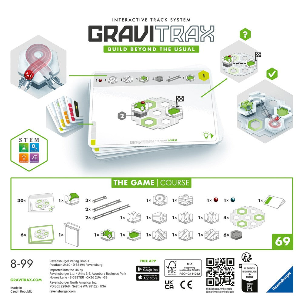 Gravitrax - The Game Course, kit de construcție a pistei de minge cu 30 de provocări