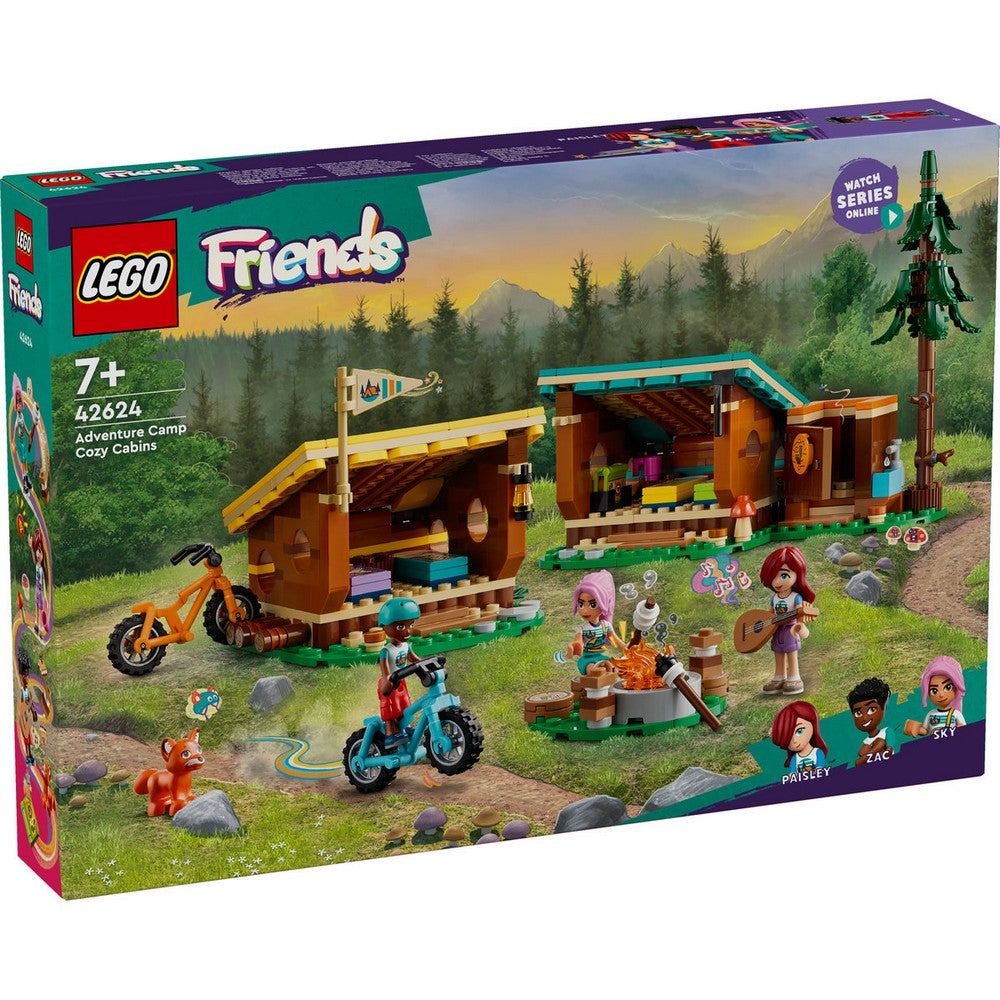 LEGO Friends Otthonos kabinok a kalandtáborban doboz elolap