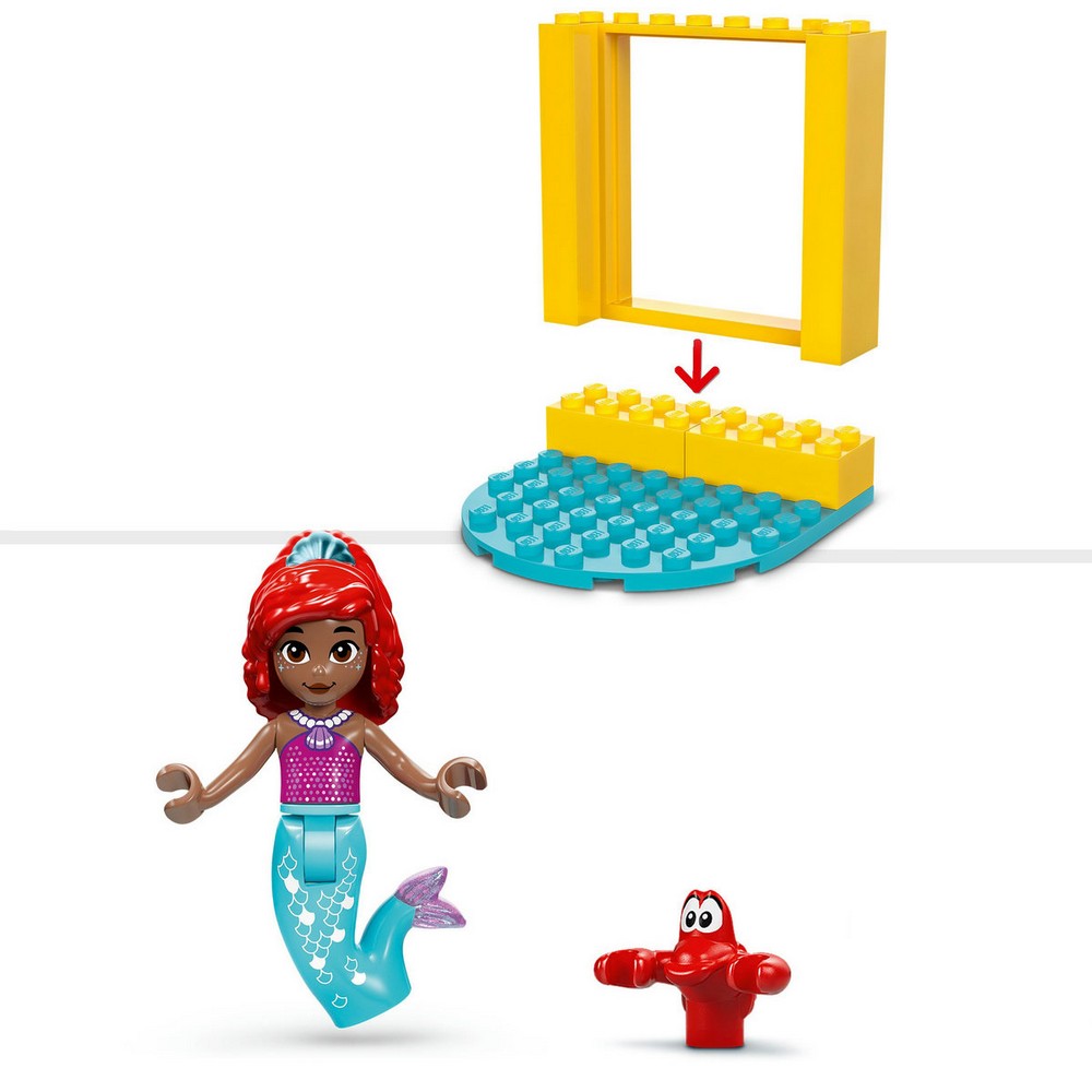 LEGO® ǀ Disney Princess Ariel zenei színpada - Ariel, Sebastian figurak es Ariel tukre 