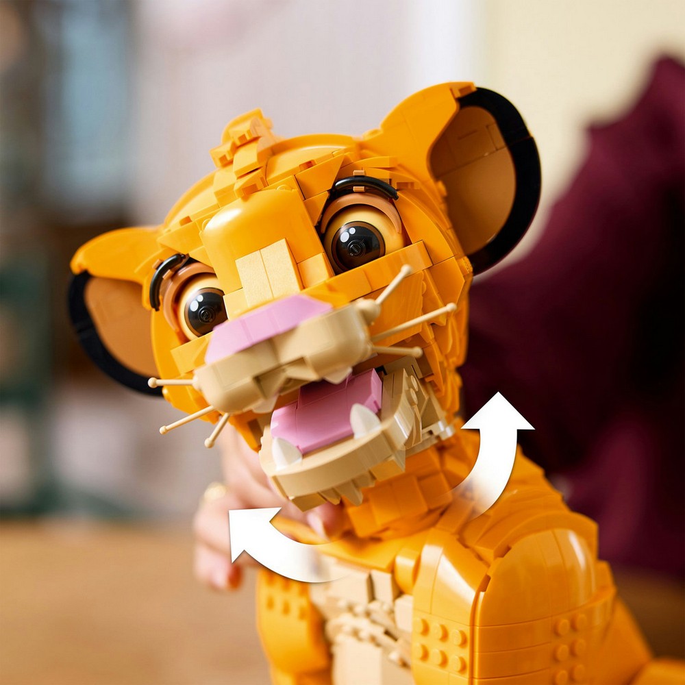 LEGO Disney Az Oroszlánkirály, Ifjú Simba - szemleltetes a fej mozgasara