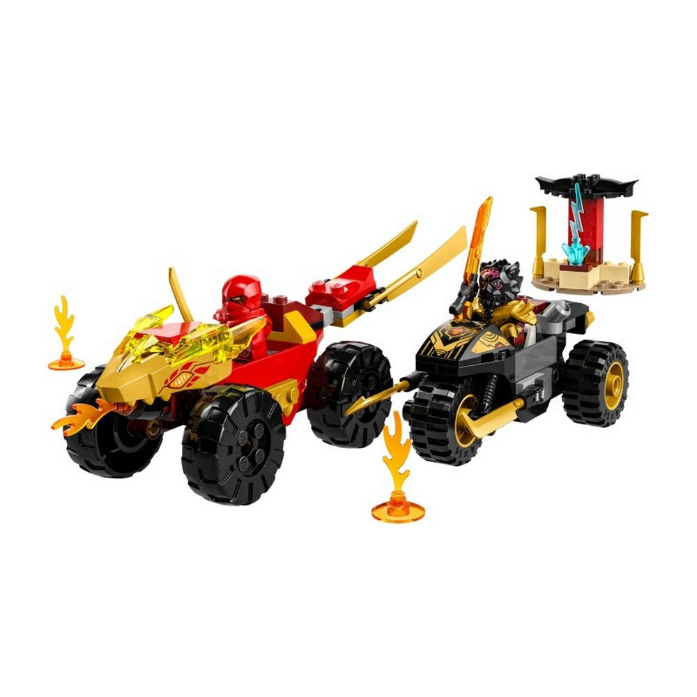 LEGO Ninjago Bătălia cu mașini și biciclete Kai și Ras 71789