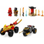 LEGO Ninjago Bătălia cu mașini și biciclete Kai și Ras 71789