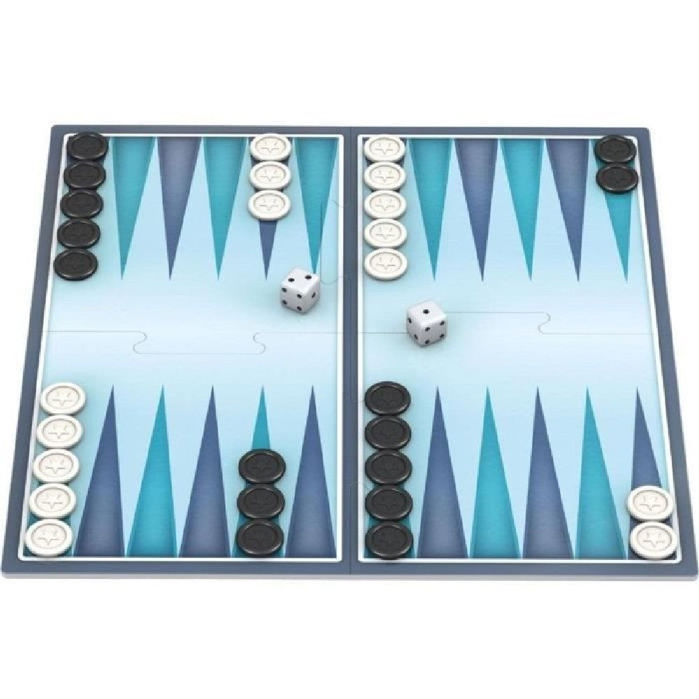 Schmidt Backgammon fémdobozban doboz belseje