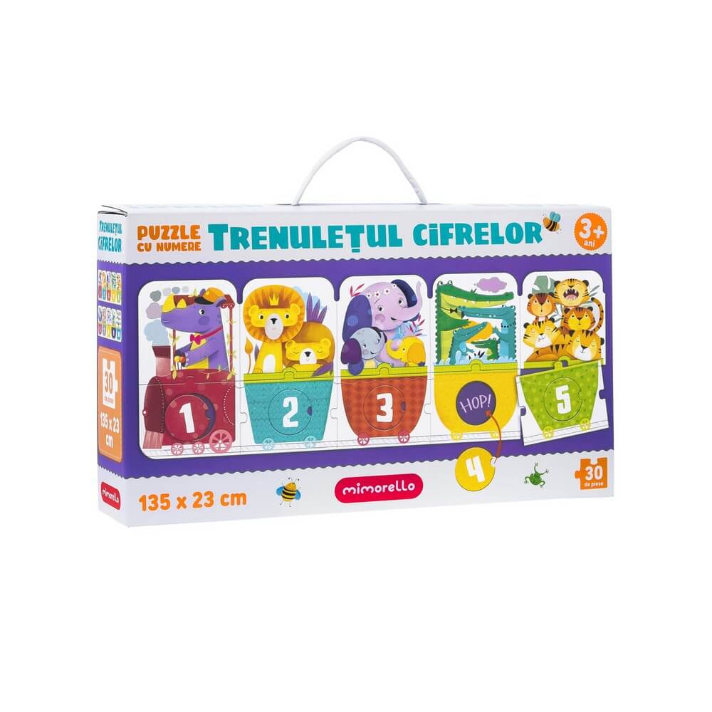 Joc educativ - Puzzle Trenuletul cifrelor