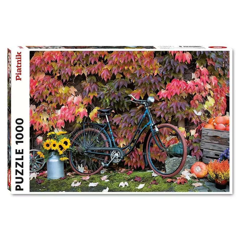 Puzzle de 1000 de piese Bicicletă în toamnă