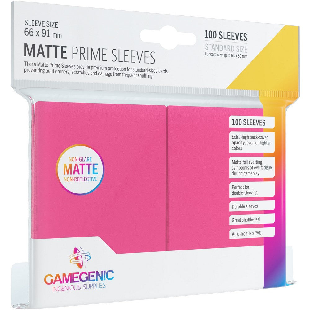 Gamegenic - mâneci Matte Prime roz (100 mâneci)