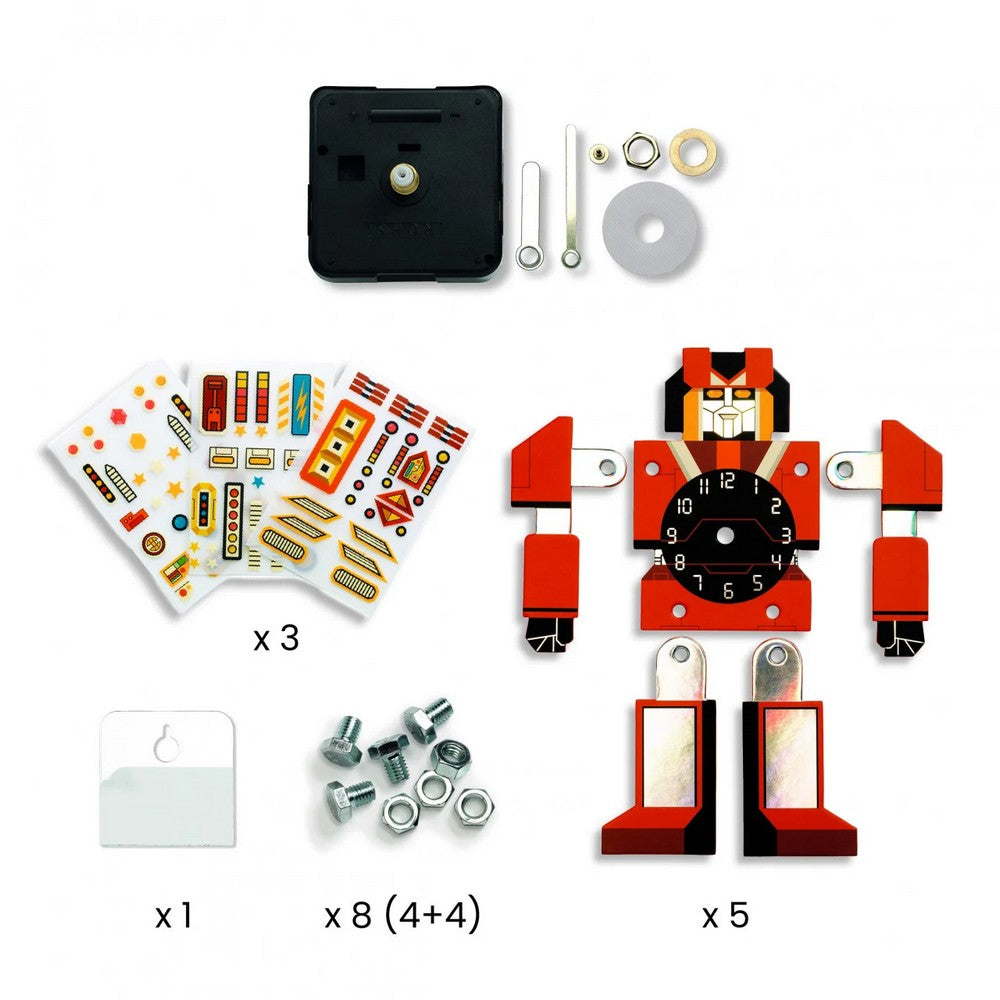 Djeco - DIY - Ceas de perete robot DJ07984