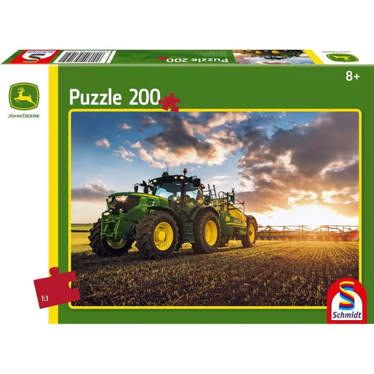 Puzzle Schmidt: John Deere - Tractor 6150 R permetezővel, 200 darabos