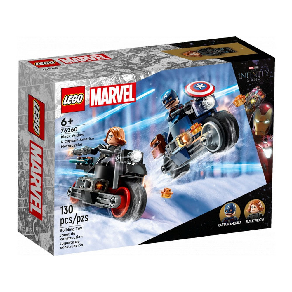 Motociclete LEGO Super Heroes Black Widow și Captain America 76260