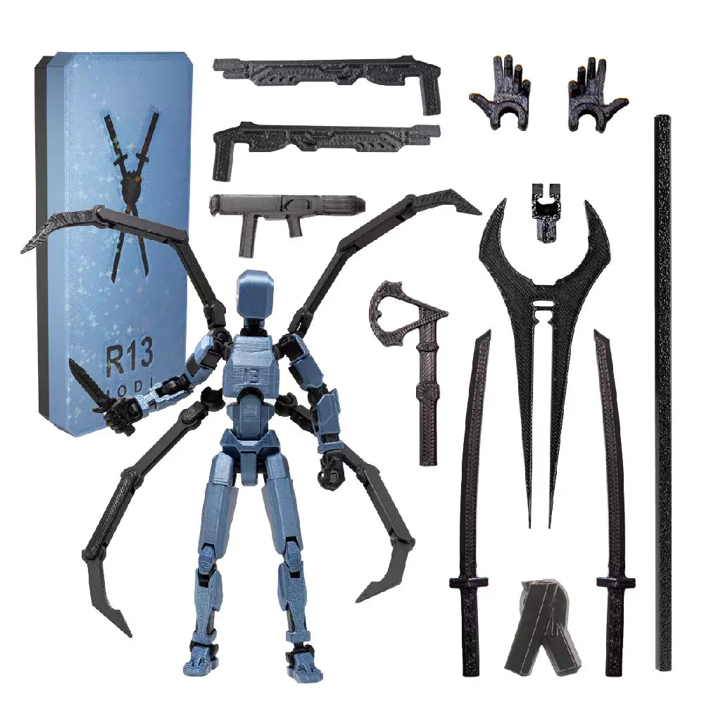 Figura robot 3D R13 - Cobalt Metal Blue Deluxe