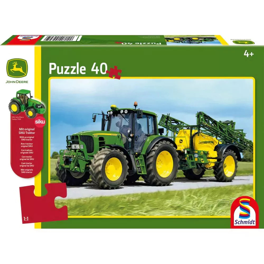 Puzzle Schmidt: John Deere - 6630 Tractor cu pulverizator, puzzle de 40 de piese