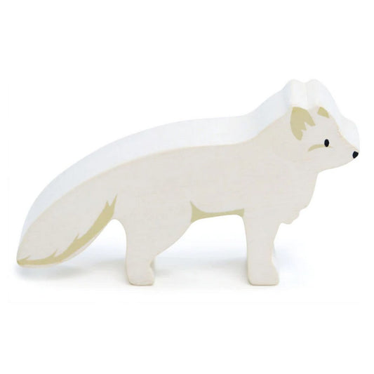 Figurină de vulpe arctică, lemn premium - Arctic Fox - TL4843