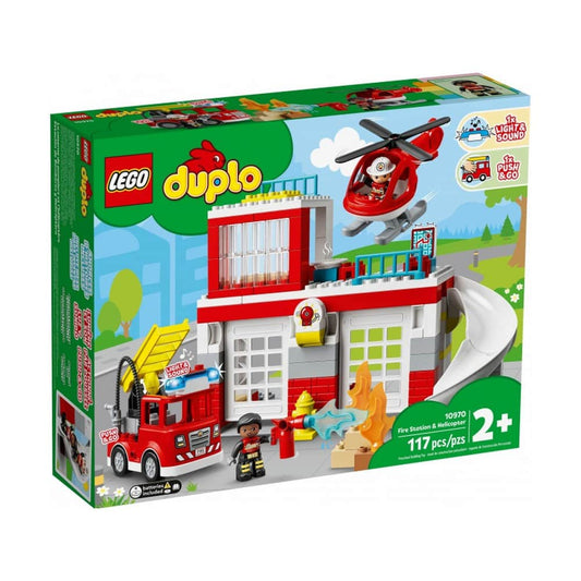 LEGO DUPLO Stație de pompieri și elicopter 10970
