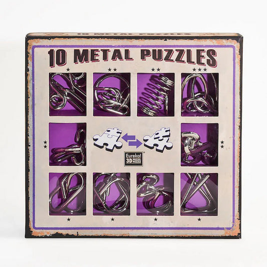 Set puzzle cu 10 metale - încuietoare violetă a Diavolului