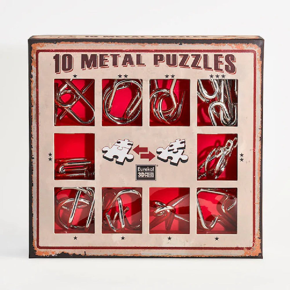 Set puzzle cu 10 metale - lacăt roșu al Diavolului