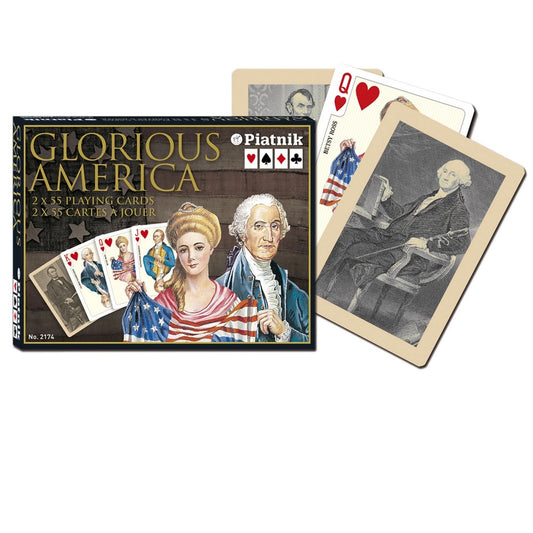 Set de cărți franceze 2x55 - American History (Glorious America)