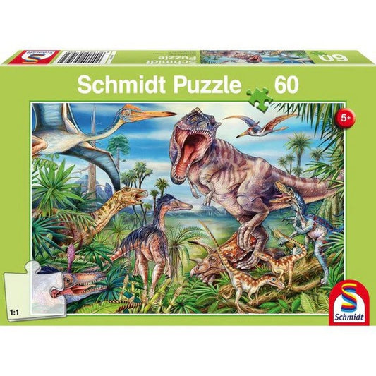 Puzzle Schmidt: Printre dinozauri, 60 de piese
