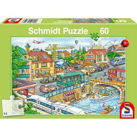 Puzzle Schmidt: Vehicule și transport, 60 piese