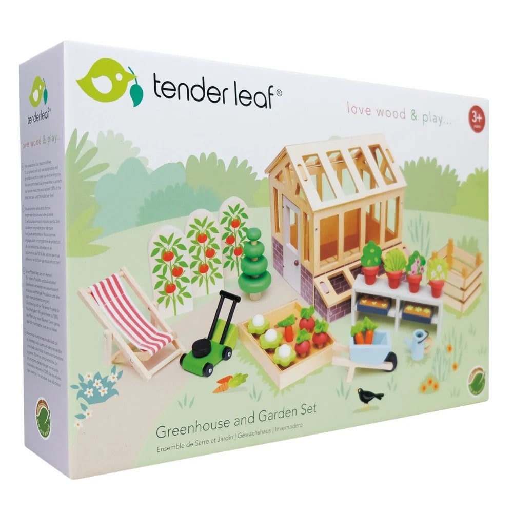 Set de seră și grădinărit din lemn de calitate premium - Tender Leaf Toys