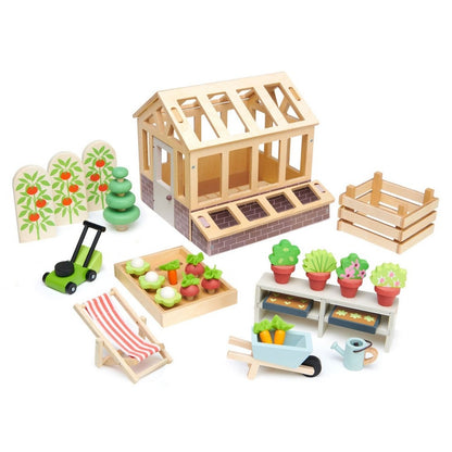 Set de seră și grădinărit din lemn de calitate premium - Tender Leaf Toys