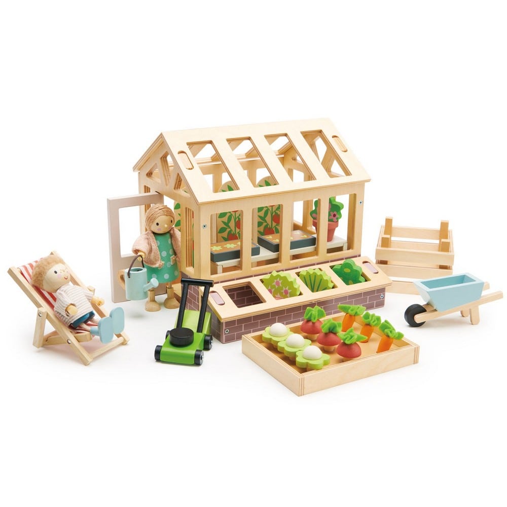 Set de seră și grădinărit din lemn de calitate premium - Tender Leaf Toys