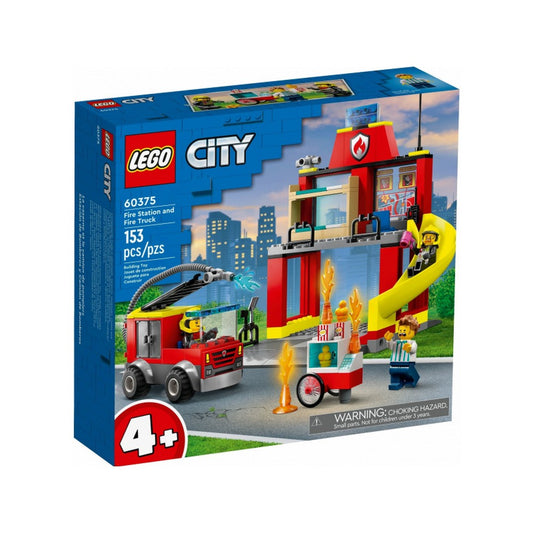 Stația de pompieri și camionul de pompieri LEGO City 60375