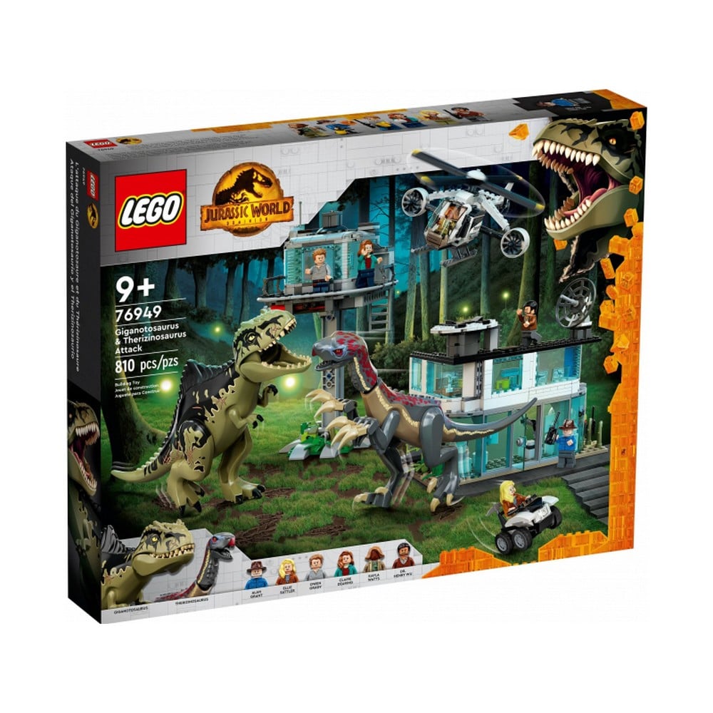 Atacul LEGO Jurassic World Giganotosaurus și Therizinosaurus 76949
