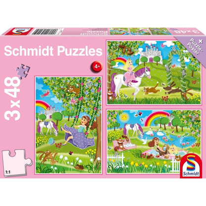 Puzzle: Printesa in curtea castelului (3x48 piese)