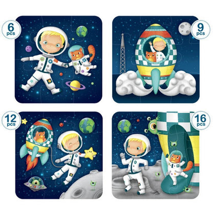 4 az 1-ben puzzle - A kis űrhajós-Eureka KIDS-5-Játszma.ro - A maradandó élmények boltja
