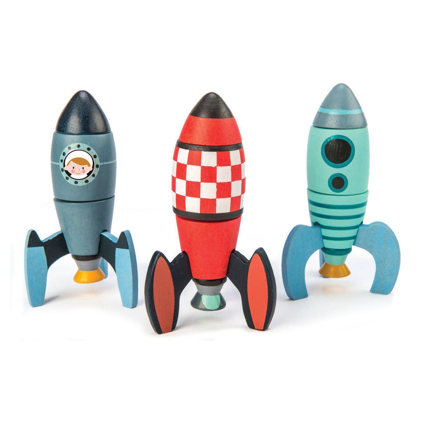 Rakéta, prémium minőségű fából - Rocket Construction - 18 darab - Tender Leaf Toys-Tender Leaf Toys-3-Játszma.ro - A maradandó élmények boltja