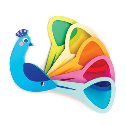 Színes páva, prémium minőségű fából -Peacock Colours - Tender Leaf Toys-Tender Leaf Toys-2-Játszma.ro - A maradandó élmények boltja