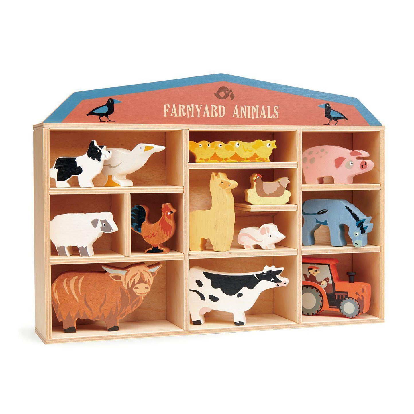 Háziállatok, din lemn premum - Farmyard set - 13 darab - Tender Leaf Toys-Tender Leaf Toys-3-Játszma.ro - A maradandó élmények boltja