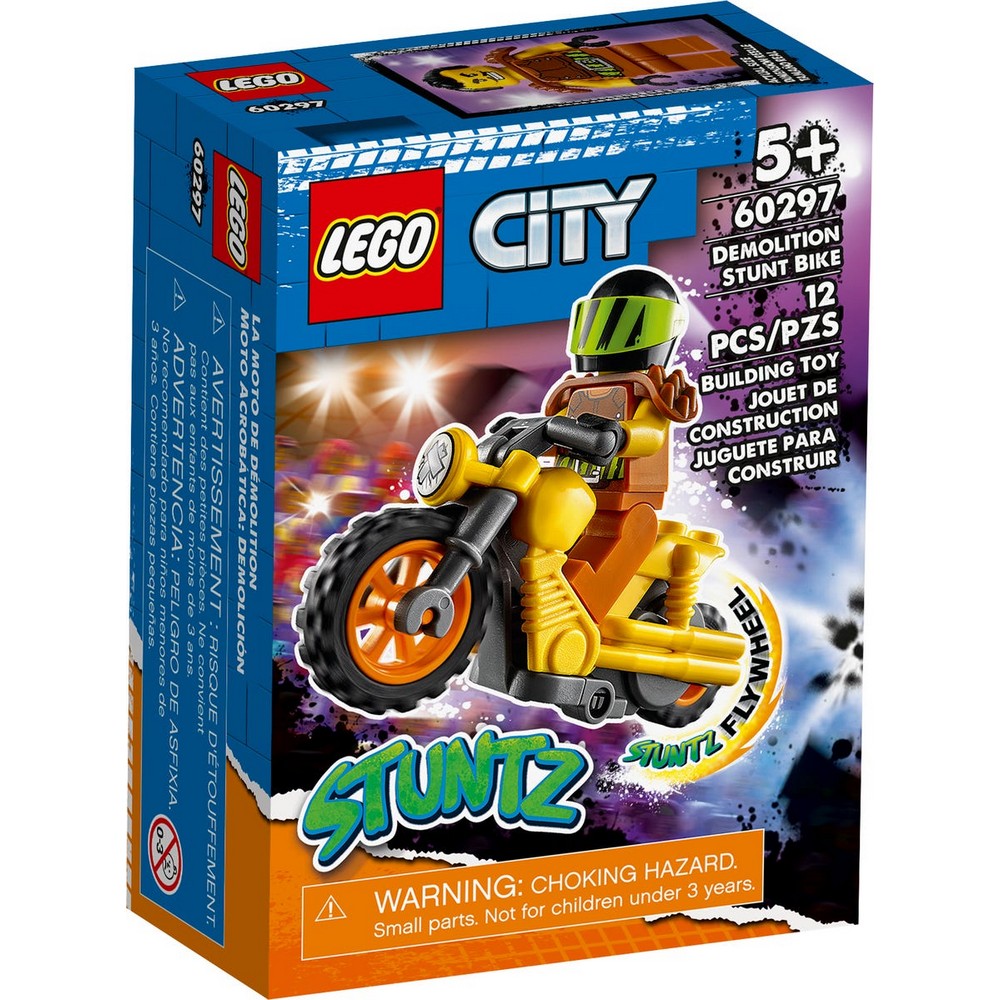 Motocicletă cascadorie LEGO City Demolition 60297