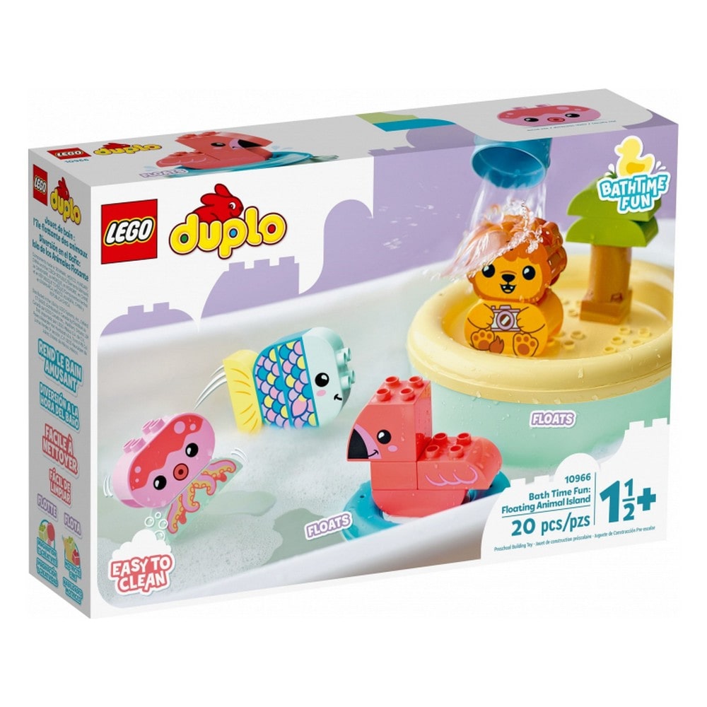 LEGO DUPLO Pentru baie distractivă: insula plutitoare a animalelor 10966