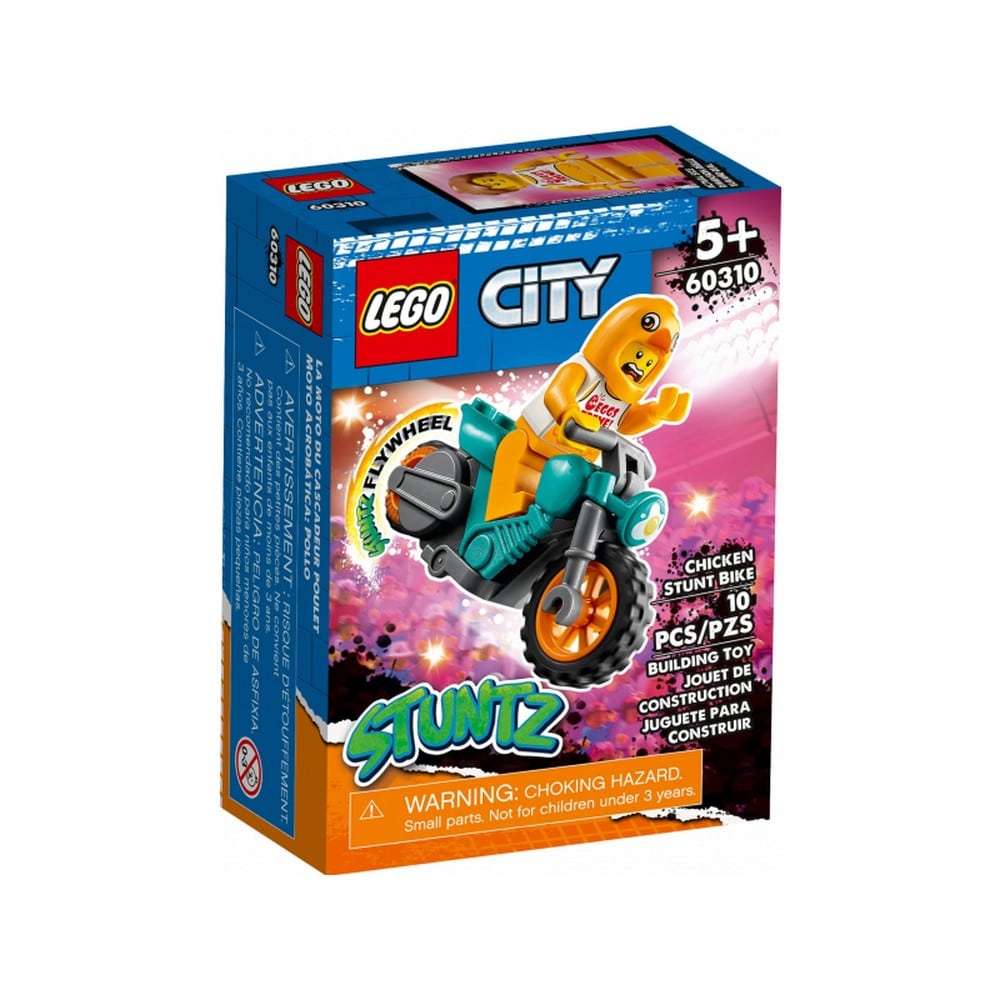 Motocicletă cascadorie LEGO City Chicken 60310