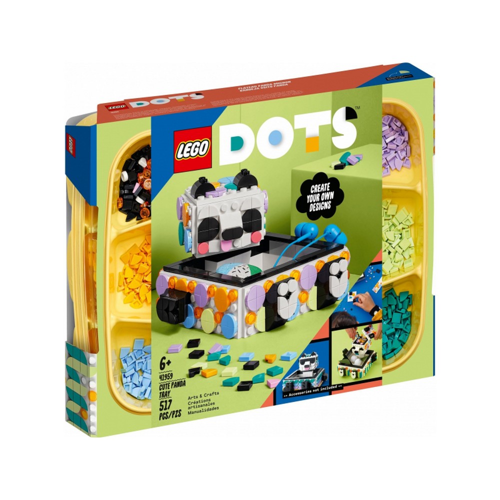 LEGO DOTS Tavă cu panda drăguță 41959