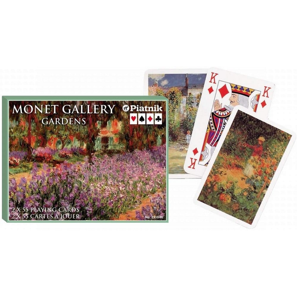 Set de carduri franceze de 2x55 - Monet: Gardens