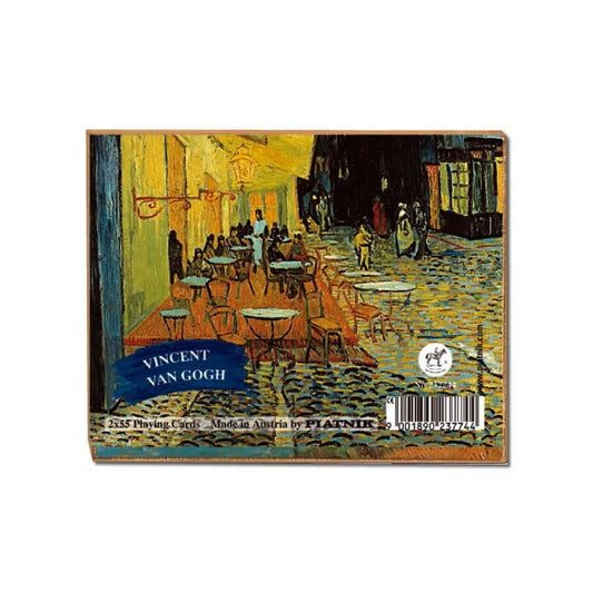 Set de cartonașe franceze de 2x55 - Vincent Van Gogh Cafe Terrace at Night