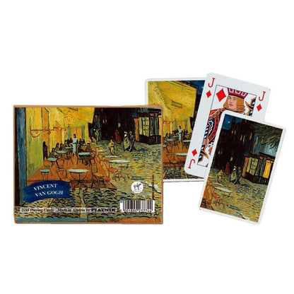 Set de cartonașe franceze de 2x55 - Vincent Van Gogh Cafe Terrace at Night